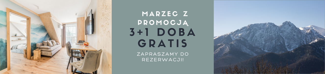 Marzec z promocją - 3+1 doba gratis, zapraszamy